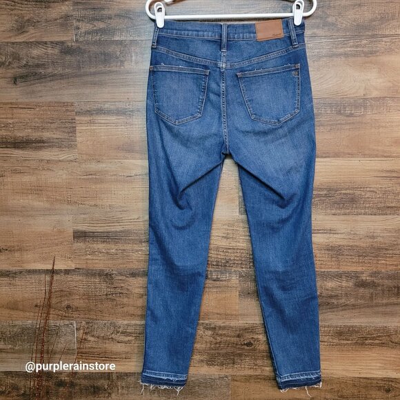 Madewell Jeans 28 Button Fly Skinny 10" High Rise Rosecliff Wash H6319 Stretch - Picture 2 of 13